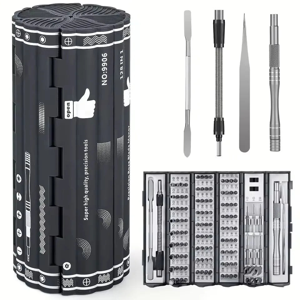 Multi-Function Precision Screwdriver Set 128 in 1 Manual Repair Tools Magnetic Phillips Torx Screw Driver Bits for Iphone PC